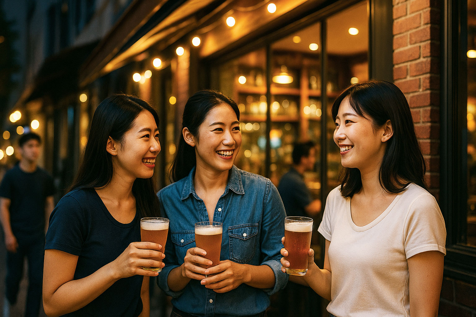 クラフトビール片手に楽しむ鴨沢の夏の夜カフェ