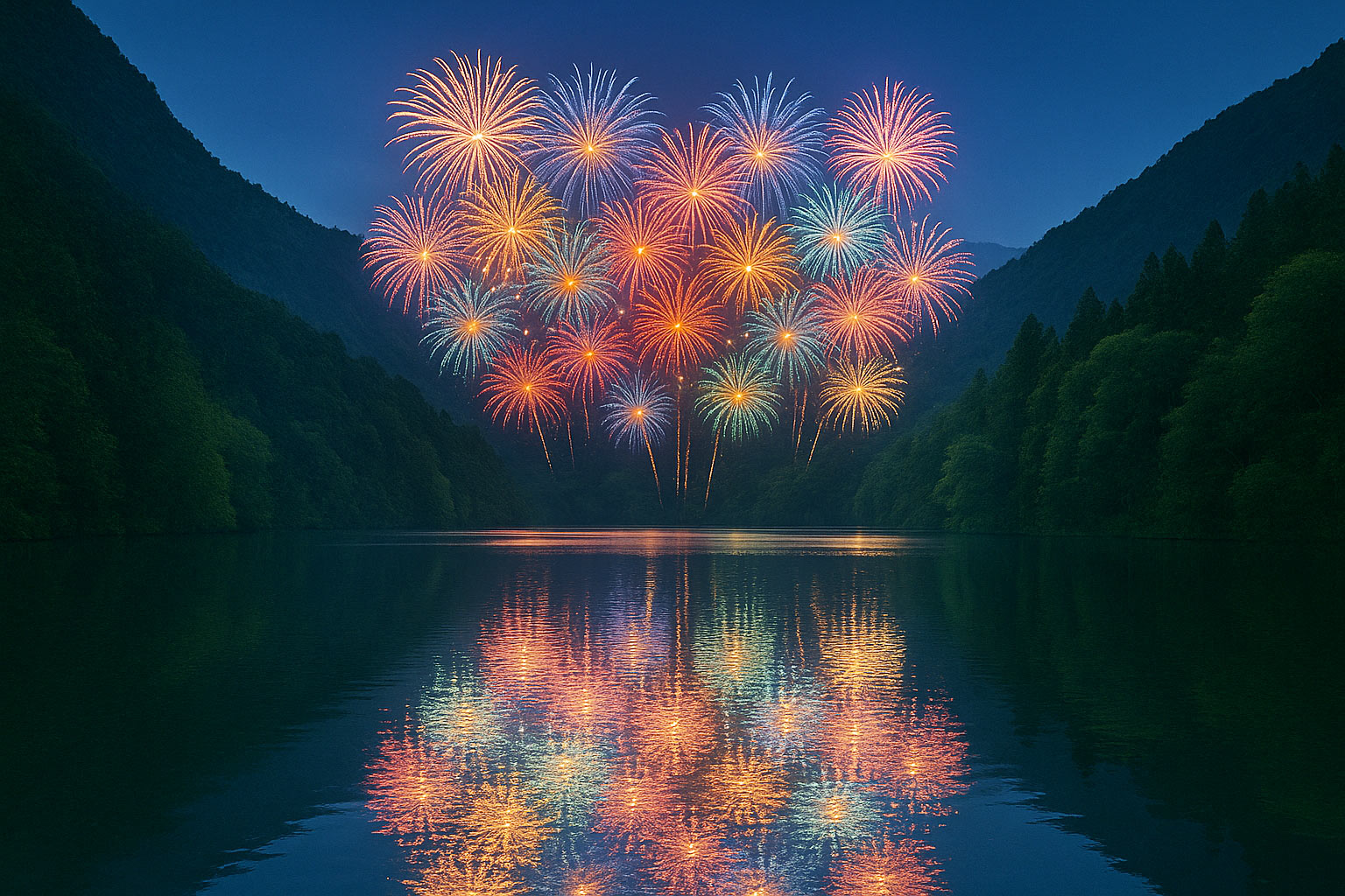 光と音の饗宴！鴨沢の森・花火大会 2025